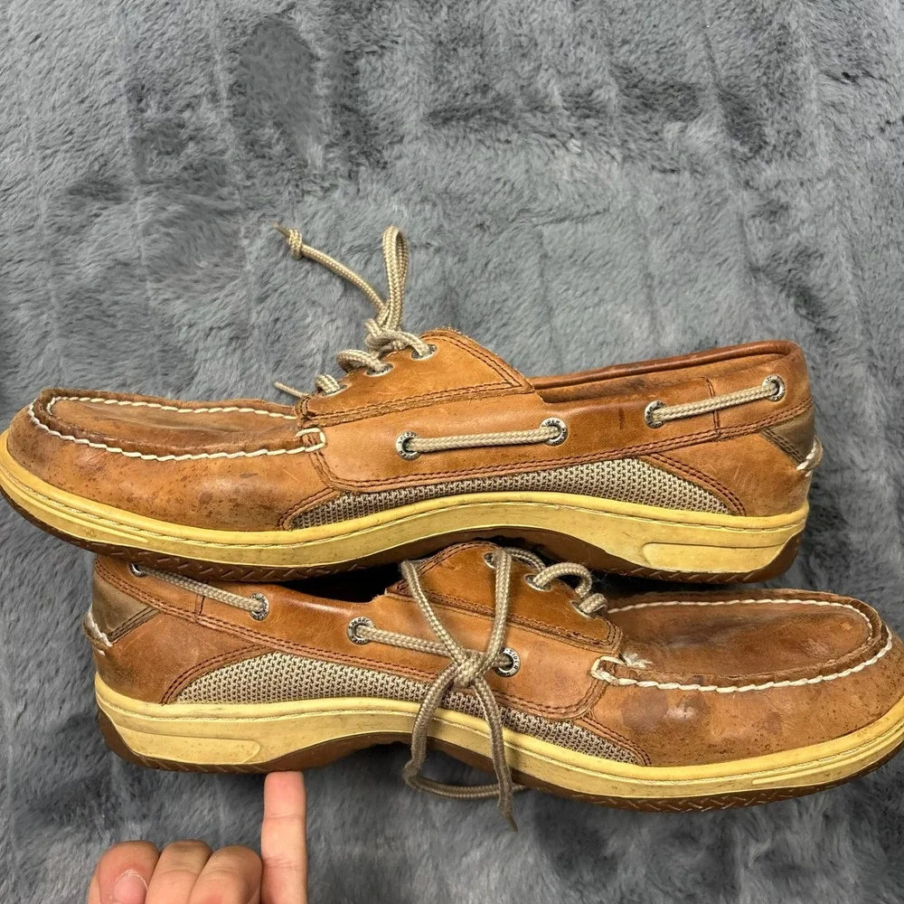 Sperry Top-Sider Billfish Mens Tan Brown Leather Boat Shoes 13M 0799320